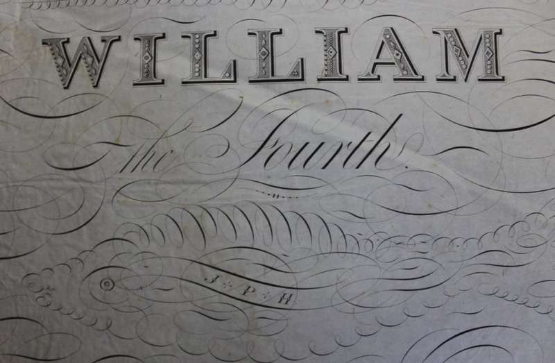Calligraphy - His Most Gracious Majesty William The Fourth Struck By J P Hemm 1831