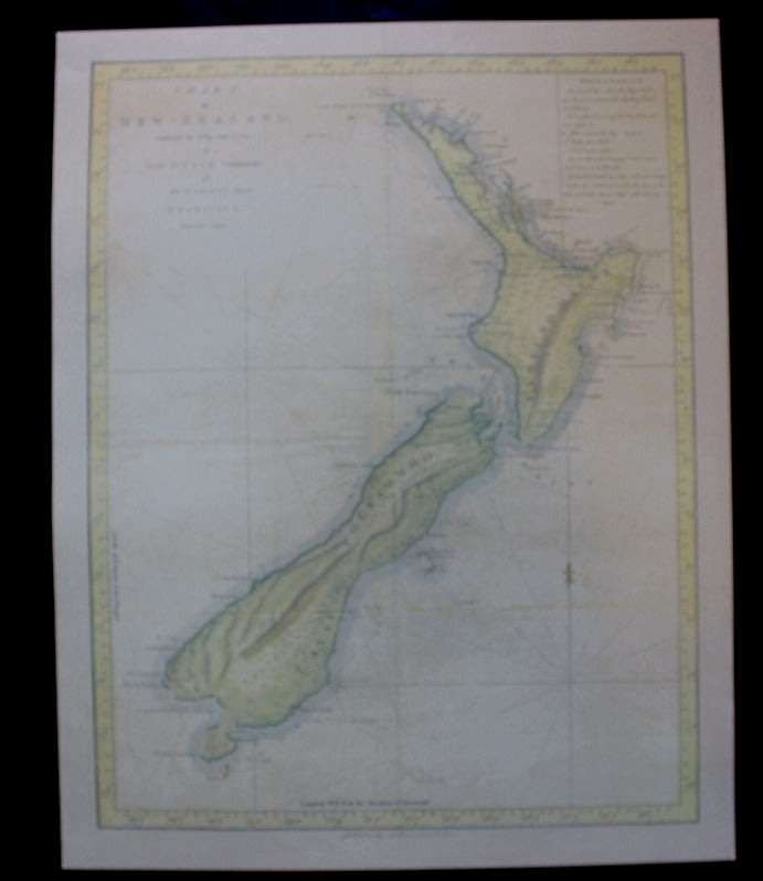 Map of New Zealand - Captain Cook voyage by J Bayly.