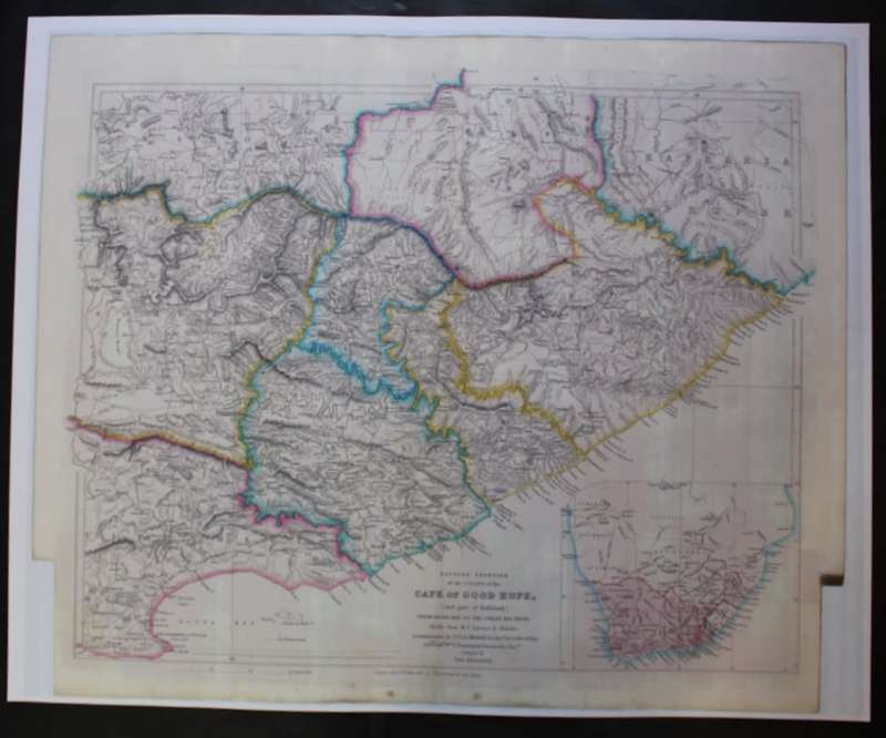 Eastern Frontier of the Colony Of the Cape of Good Hope Wall Map 1853, Reproduction Print