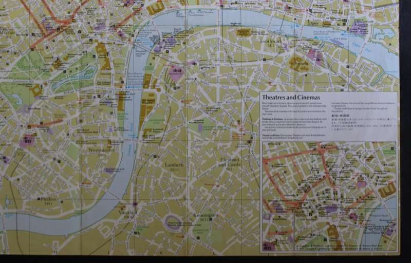 Street Map of Central London for Framing.
