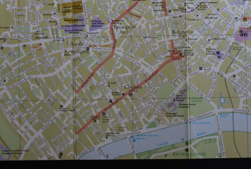 Street Map of Central London for Framing.