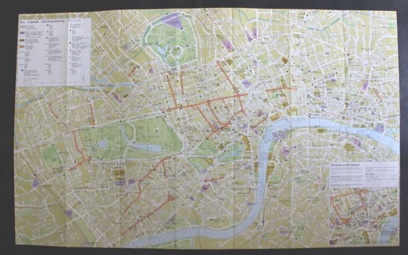Street Map of Central London for Framing.