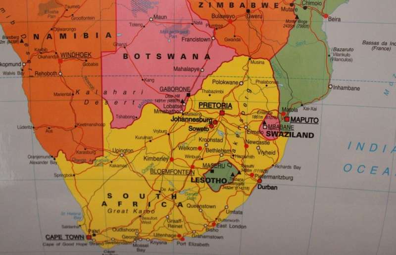 2009 Africa Political Wall Map, Laminated, with Battens