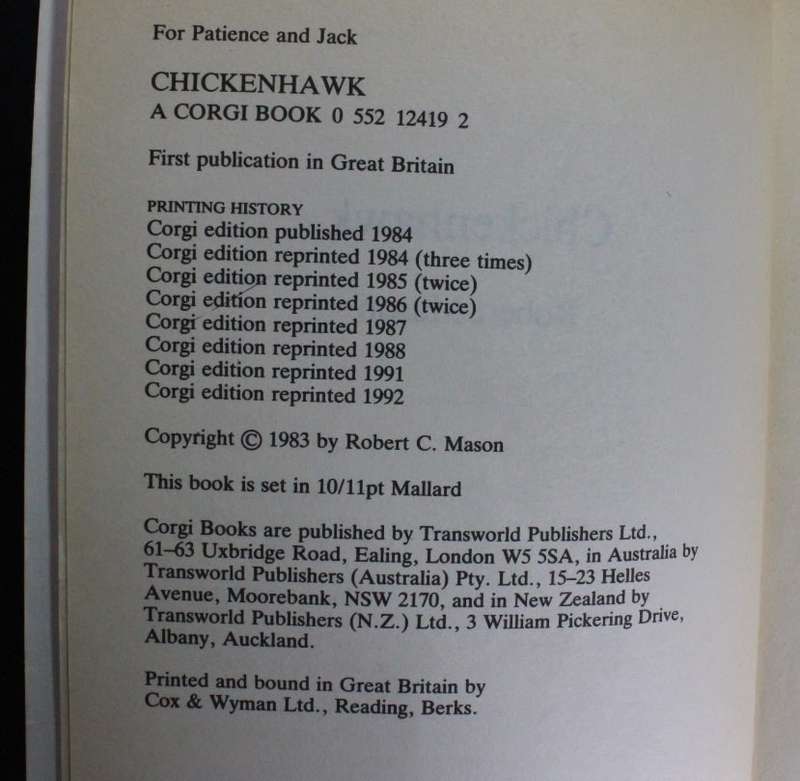 Chickenhawk by Robert Mason, Softcover Book
