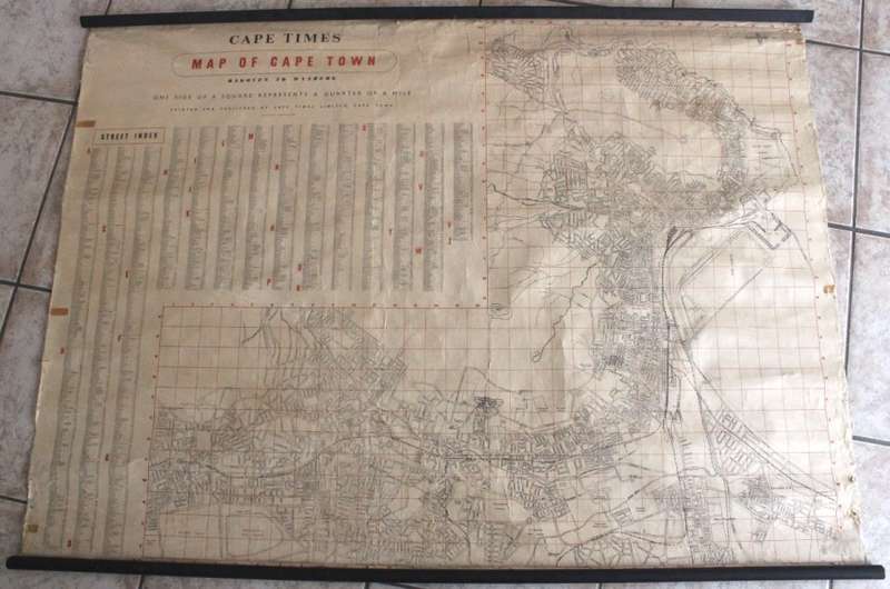 Cape Town 1960 - Cloth Map by the Cape Times.