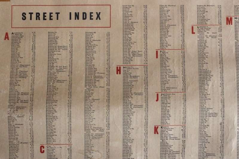 Cape Town 1960 - Cloth Map by the Cape Times.