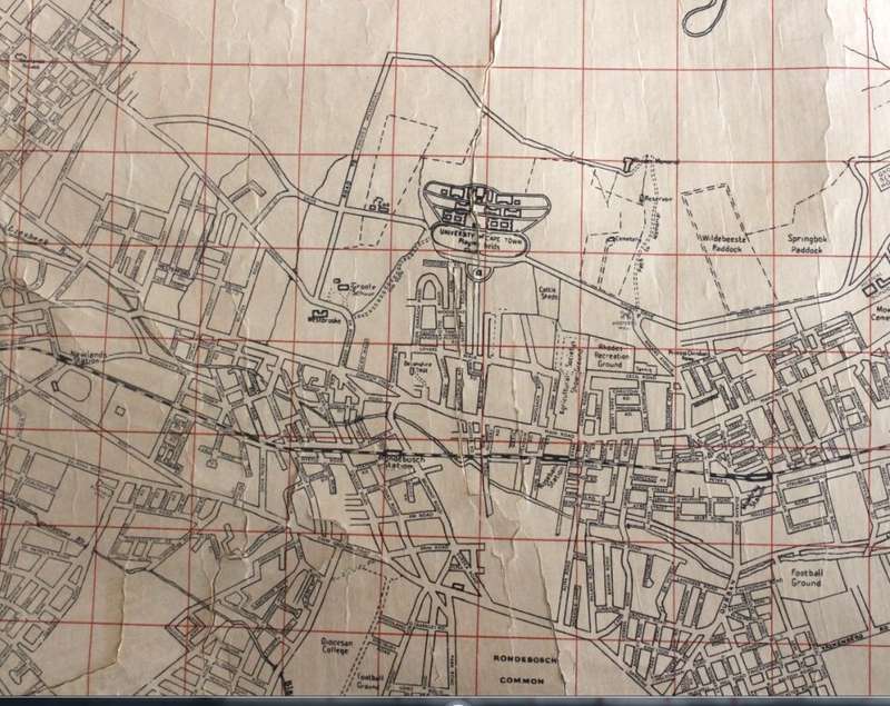 Cape Town 1960 - Cloth Map by the Cape Times.