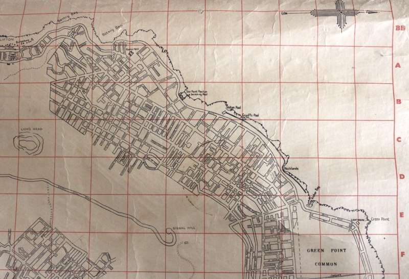 Cape Town 1960 - Cloth Map by the Cape Times.