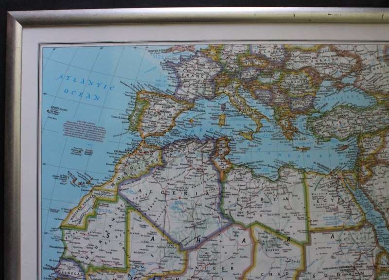 National Geographic Africa Wall Map, Aluminium Frame