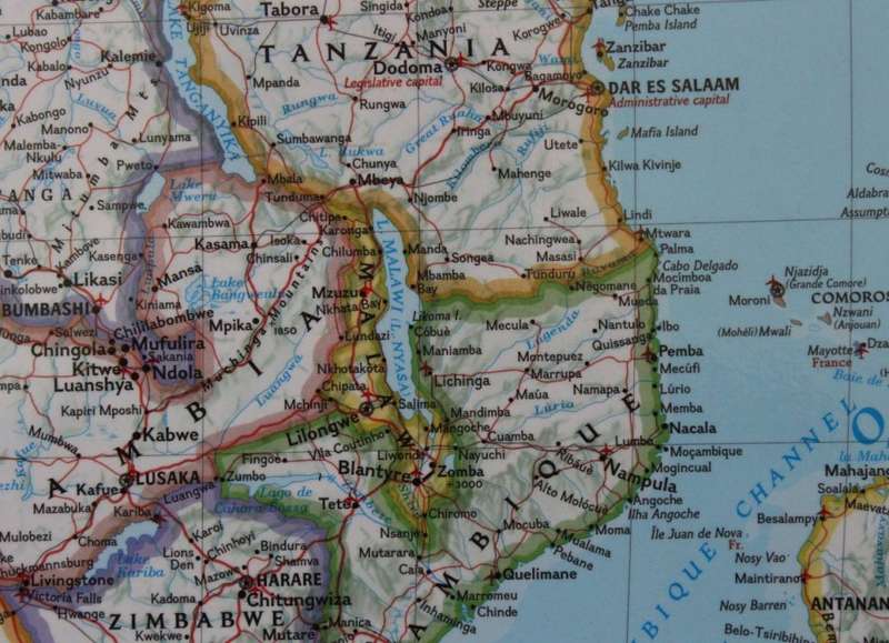 National Geographic Africa Wall Map, Aluminium Frame