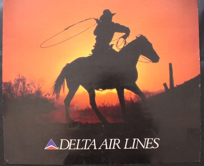 Delta Air Lines Texas Travel Poster