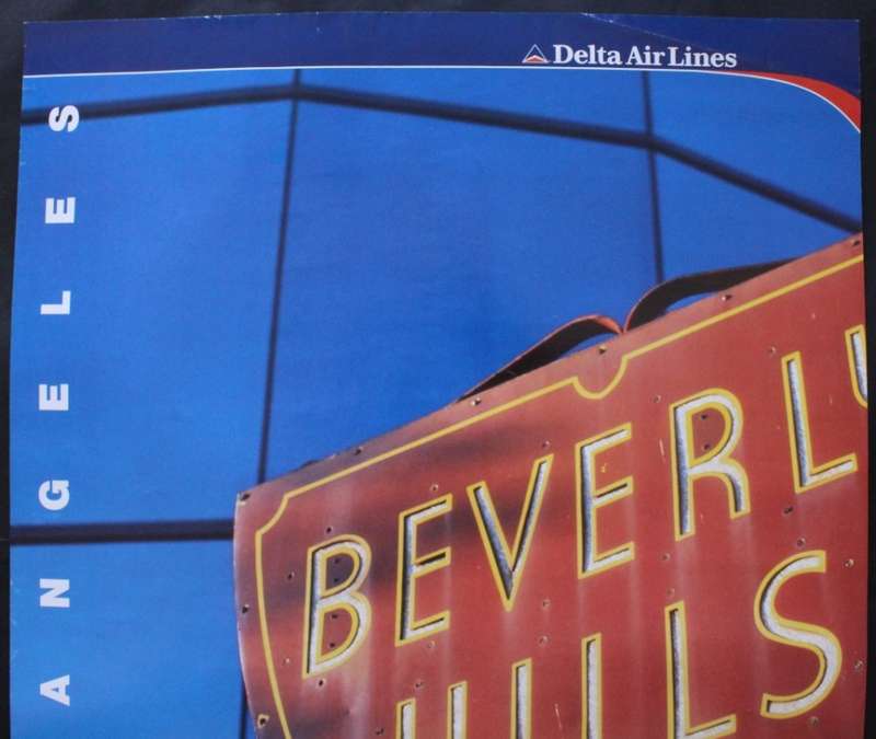 Delta Air Lines Los Angeles Travel Poster