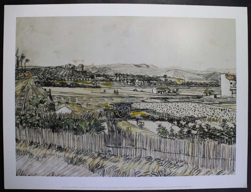 Vincent Van Gogh Le Char Bleu Print
