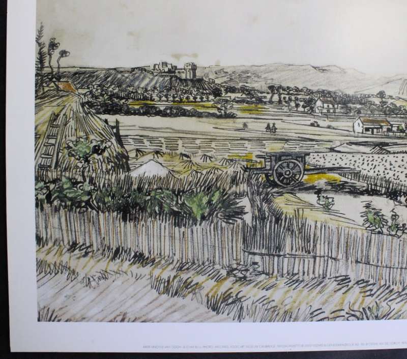 Vincent Van Gogh Le Char Bleu Print