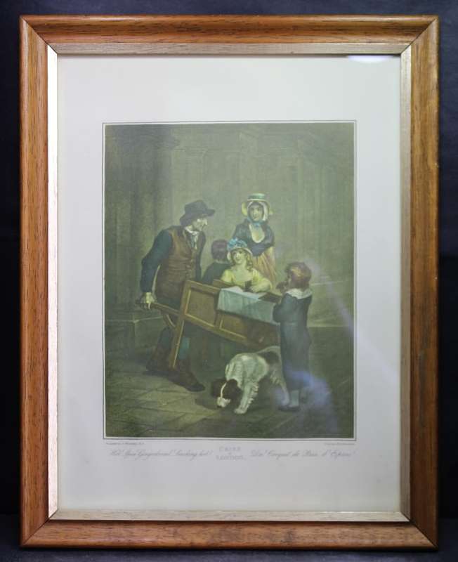 Set of Four Cries of London Framed Plates by F Wheatley, Engraved BY A Cardon
