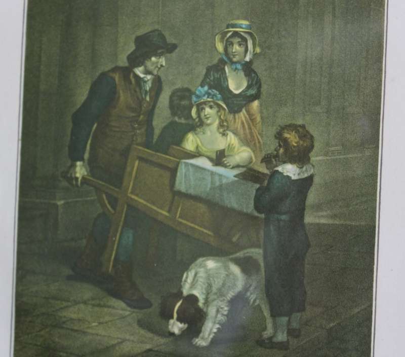 Set of Four Cries of London Framed Plates by F Wheatley, Engraved BY A Cardon