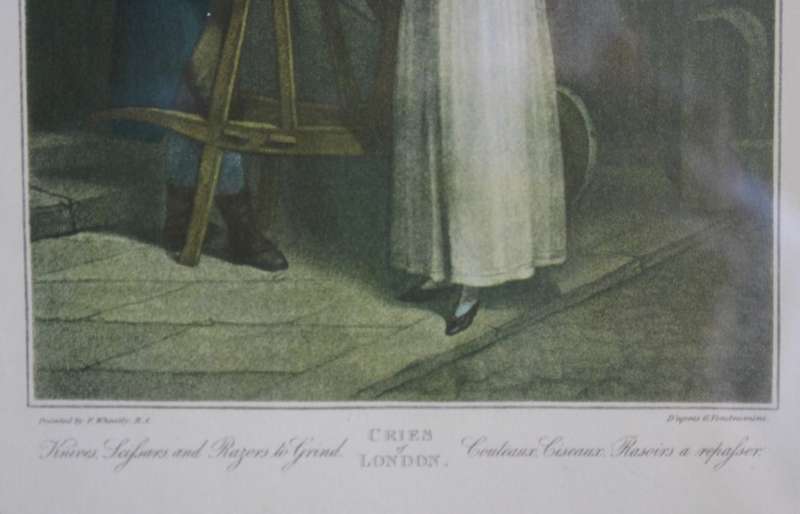Set of Four Cries of London Framed Plates by F Wheatley, Engraved BY A Cardon