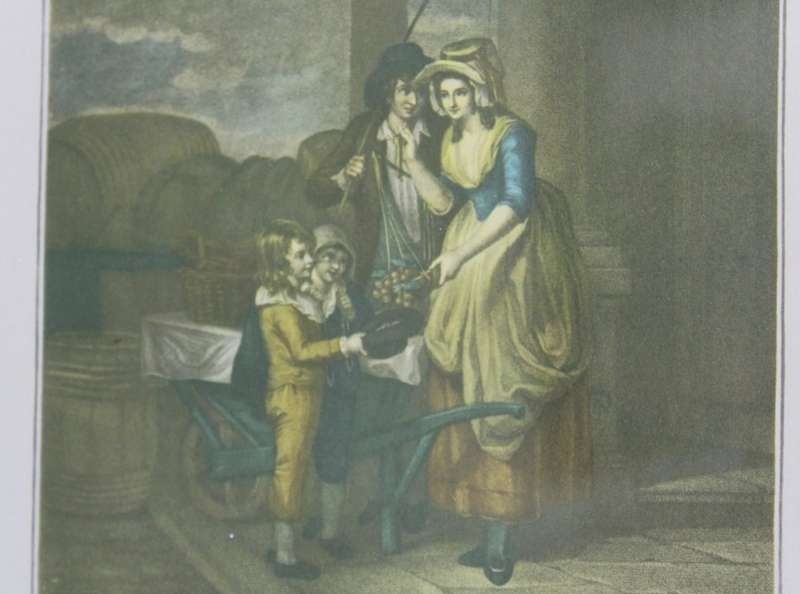 Set of Four Cries of London Framed Plates by F Wheatley, Engraved BY A Cardon