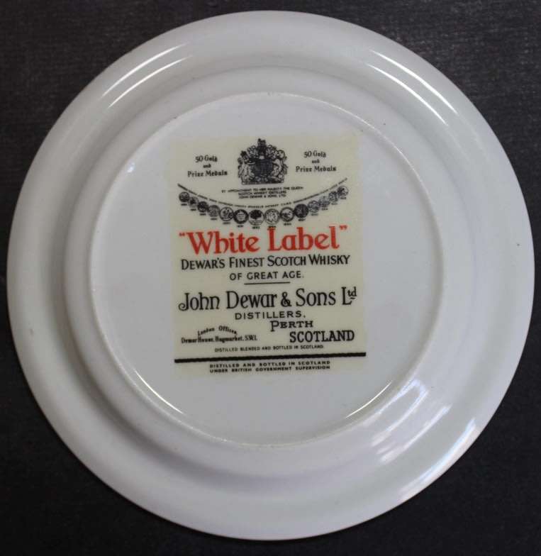 John Dewar White Label Whiskey Pair of Small Dishes