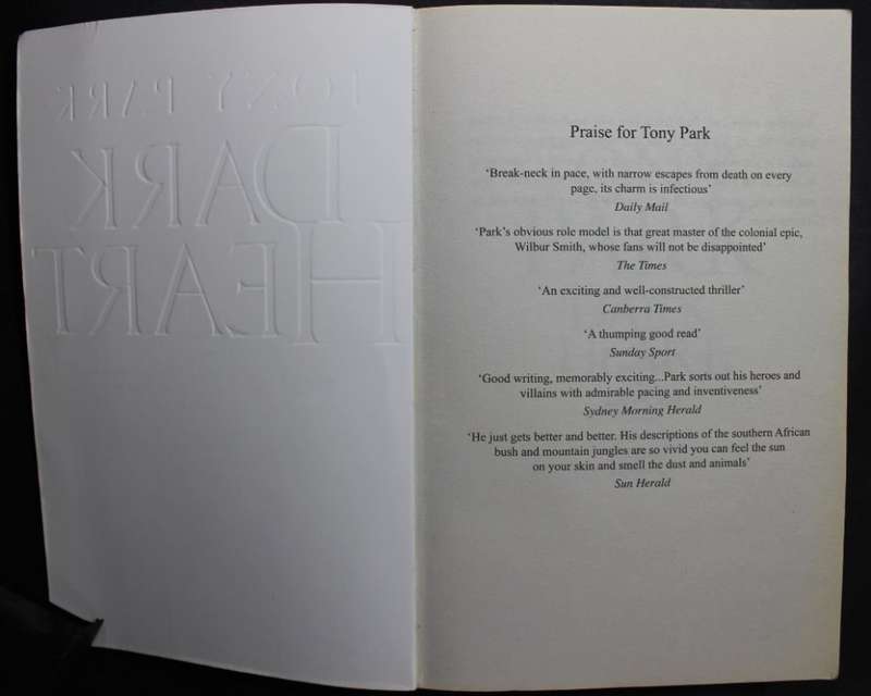 Dark Heart by Tony Park, Softcover Book