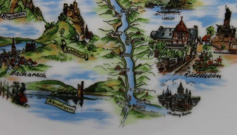 Der Rhein von Rudesheim - Koln Decorative Wall Plate