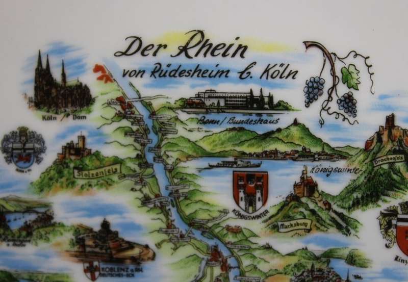 Der Rhein von Rudesheim - Koln Decorative Wall Plate