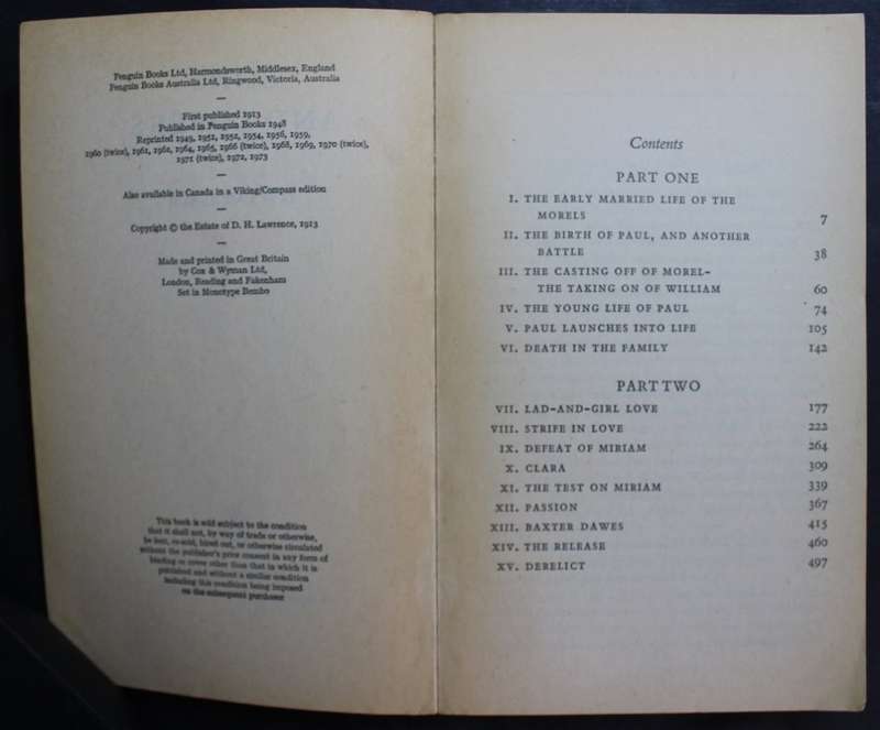 Sons and Lovers by D H Lawrence, Softcover Book