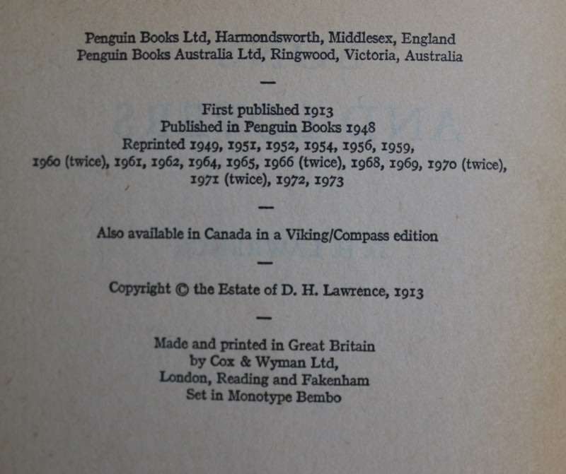 Sons and Lovers by D H Lawrence, Softcover Book