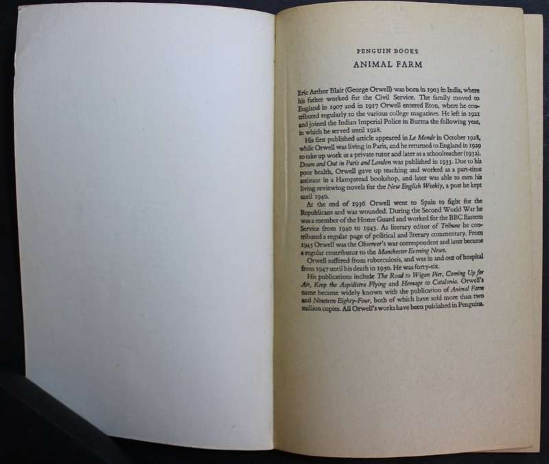 Animal Farm by George Orwell, Softcover Book.