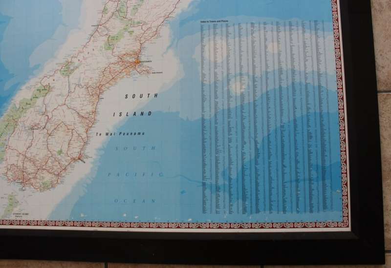 New Zealand / Aotearoa Large Supermap by Hema NZ,  Mounted & Framed No Glass