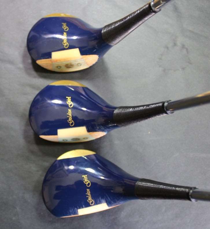 Set of 3 Vintage Ram Ladies Woods, Golden Girl 1, 3 and 5 Wood Golf Club
