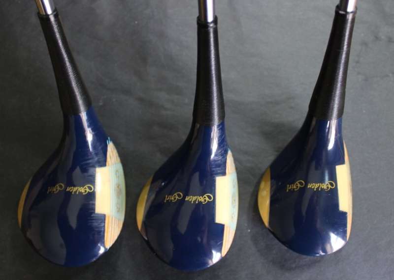 Set of 3 Vintage Ram Ladies Woods, Golden Girl 1, 3 and 5 Wood Golf Club