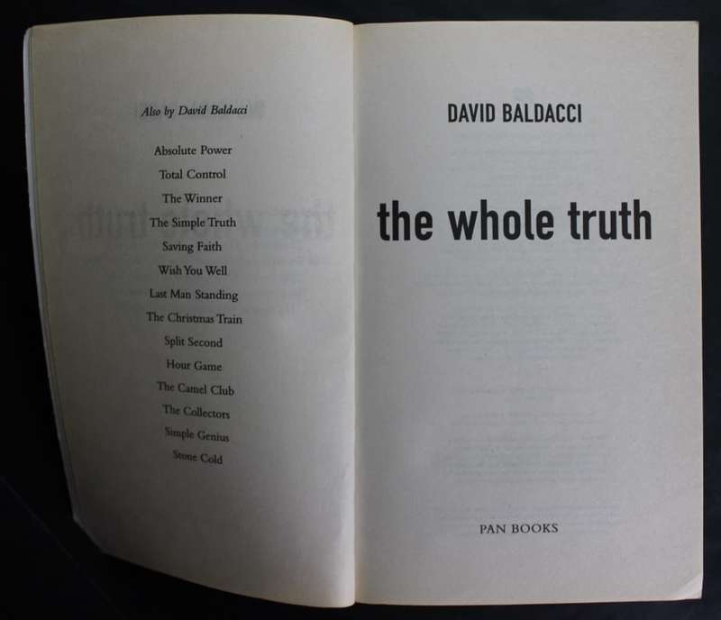 The Whole Truth by David Baldacci, Softcover Book