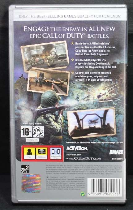 PSP Call Of Duty `Roads to Victory` Editon by Activision