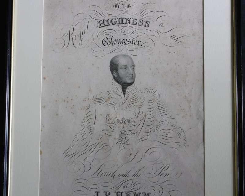 Calligraphy His Royal Highness The Duke Of Gloucester Struck By J P Hemm 1831