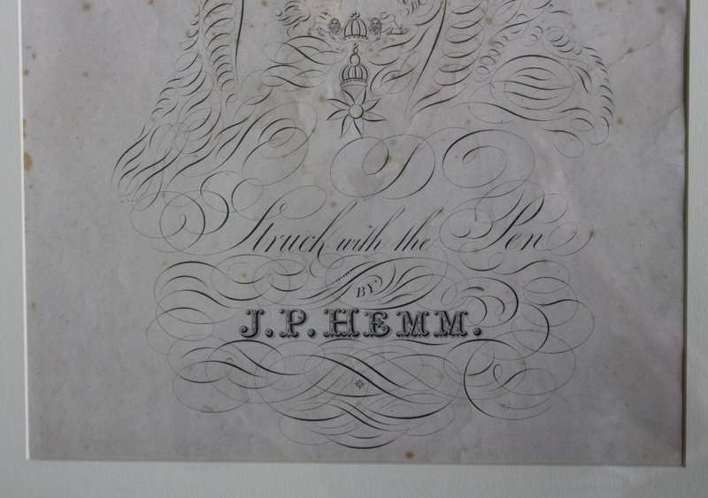 Calligraphy His Royal Highness The Duke Of Gloucester Struck By J P Hemm 1831
