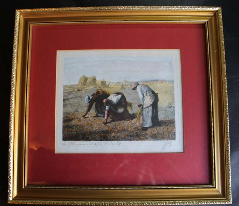 Studio Signed Print of `The Gleaners` A Painting by Jean-Franois Millet