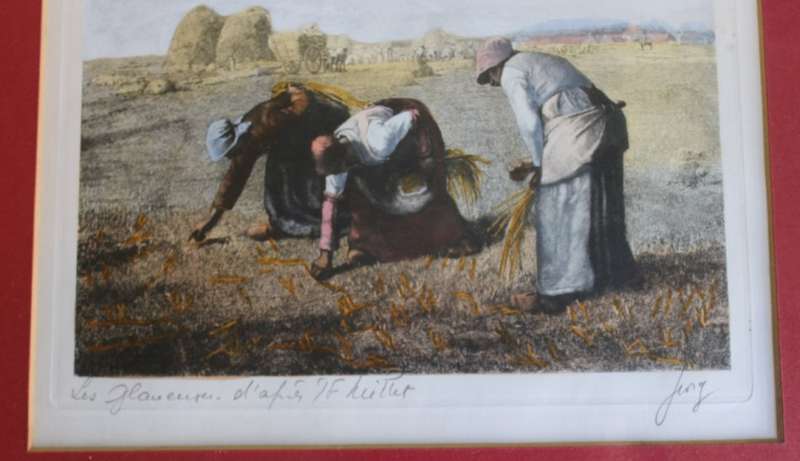 Studio Signed Print of `The Gleaners` A Painting by Jean-Franois Millet