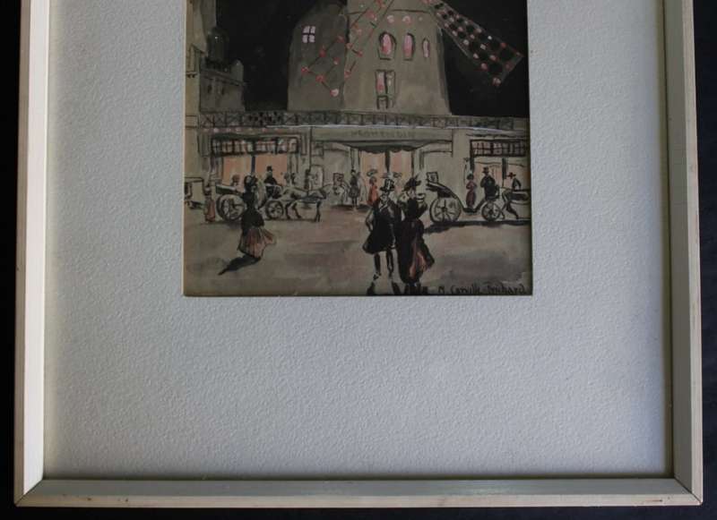 Promendir with Windmill Painting by M Carville-Prichard, Original