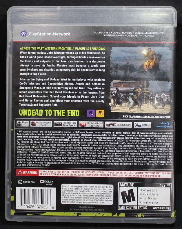 PS3 Red Dead Redemption "Undead Nightmare" by Rockstar Games