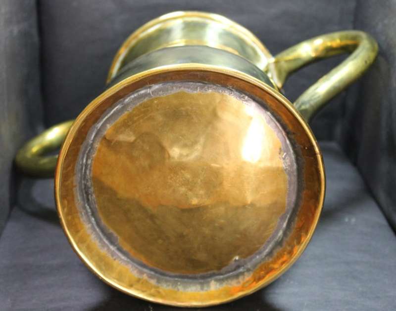 Vintage Brass Pot Vase with Handles