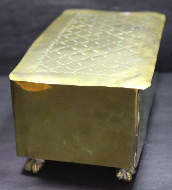 Vintage Brass Lidded Box with Dickens Characters