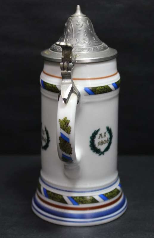 Ornamental Miniature Bavarian Beer Stein with Lid