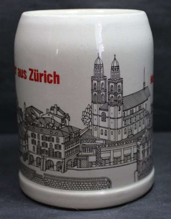 Hurlimann Bier Aus Zurich Swiss Beer Mug.