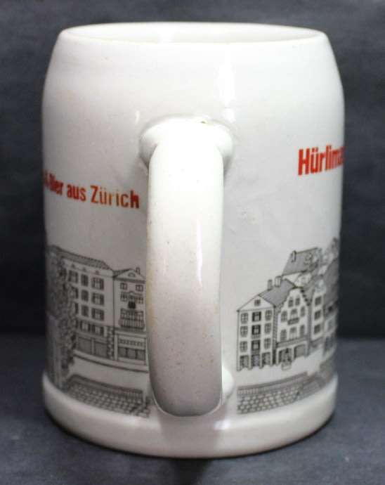 Hurlimann Bier Aus Zurich Swiss Beer Mug.