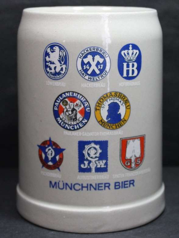 Munchner Bier Mug 0.5L Munich Breweries.