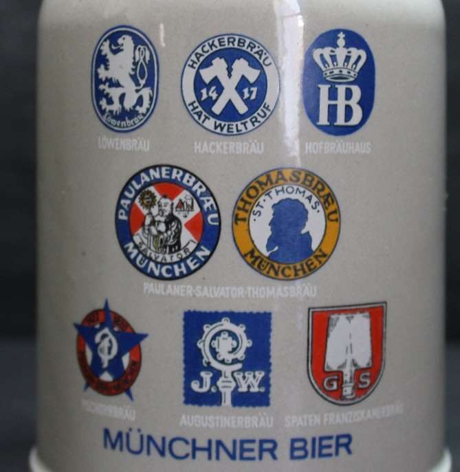 Munchner Bier Mug 0.5L Munich Breweries.