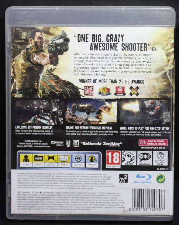 PS3 Rage by Bethesda