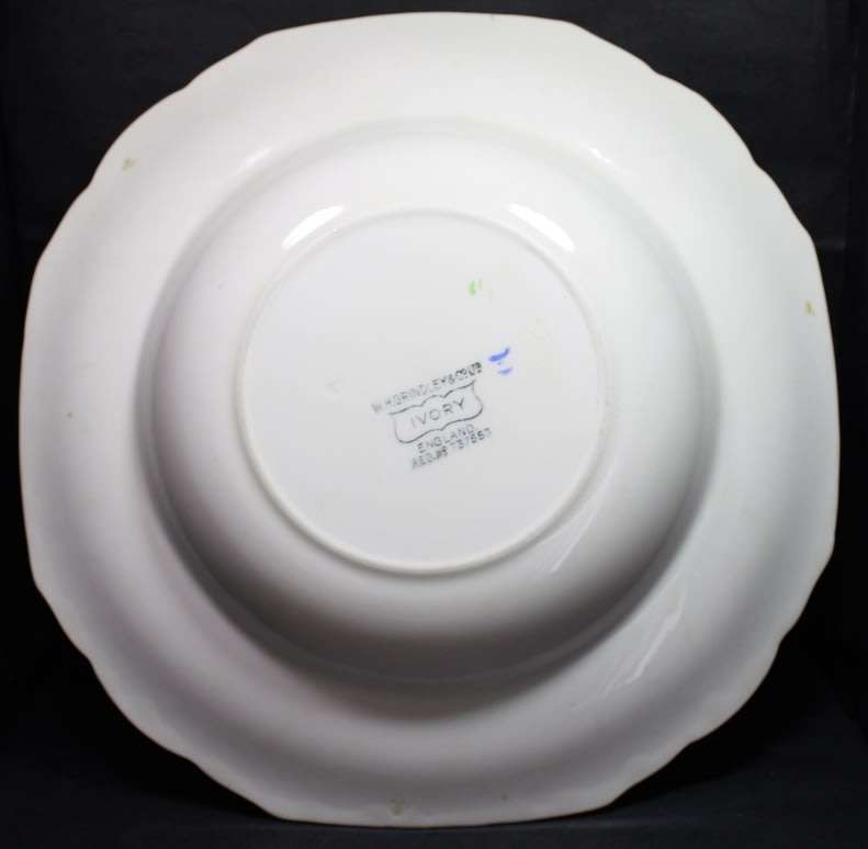 Two x Vintage W H Grindley and Co Ivory Soup Bowls