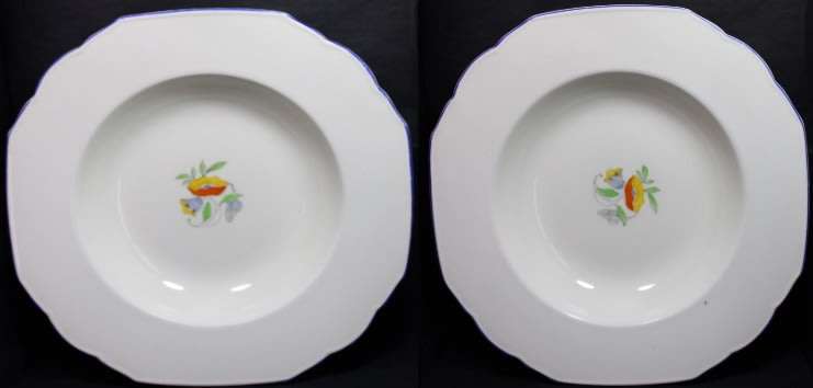 Two x Vintage W H Grindley and Co Ivory Soup Bowls